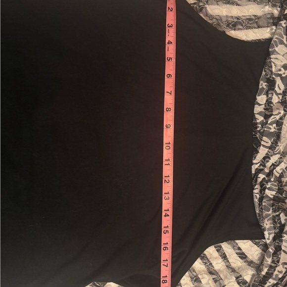 Zac & Rachel Black and White Striped Lace Top - Picture 4 of 4